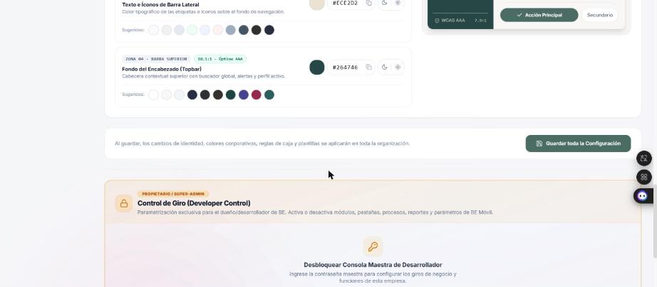 Paso 4 · Zona 04 y, debajo, el botón Guardar toda la Configuración.